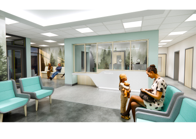 Artist impression of reception area